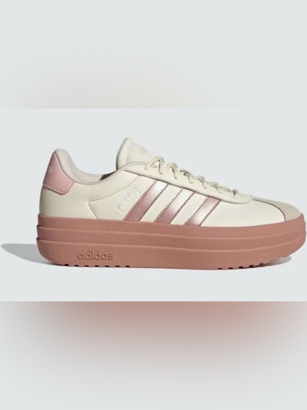 🆕 Women’s Adidas VL Court Bold Shoes - Ivory / Sandy Pink. Size 10. NIB